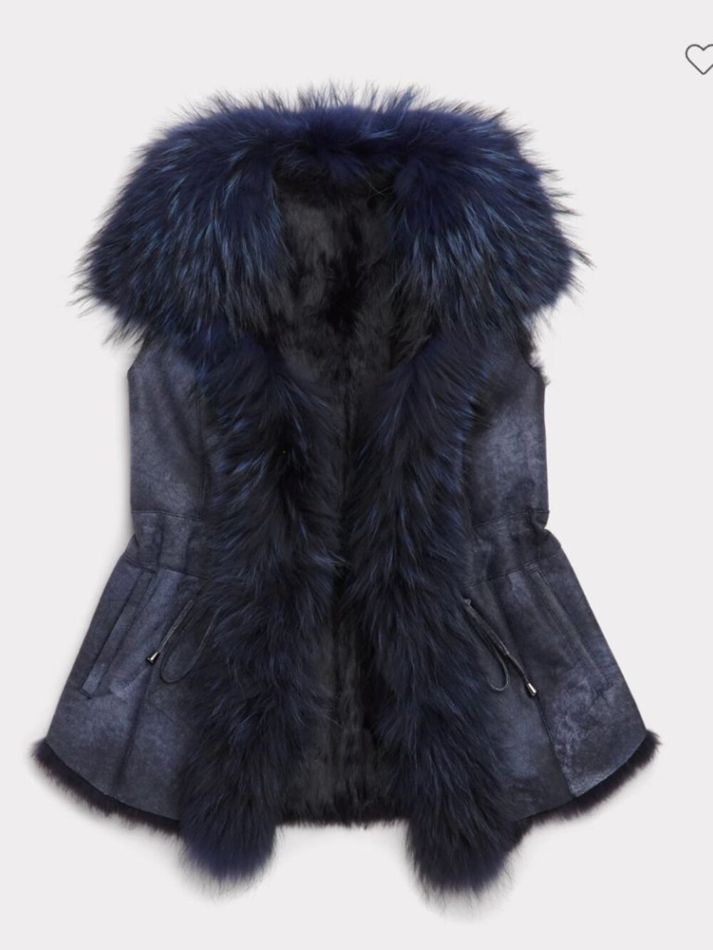 Lucchese Serphina Leather Vest with Fox Fur/Shearling - Picture 2 of 12